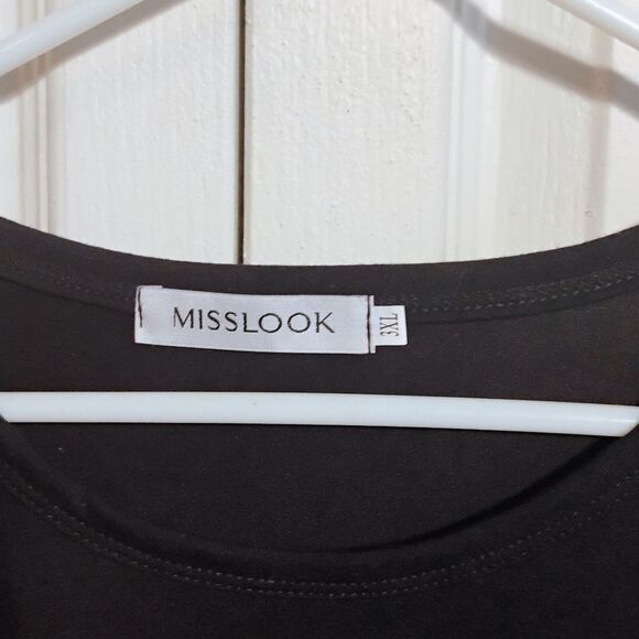 MISSLOOK Black Tee with Gold Insect Design - Picture 5 of 5